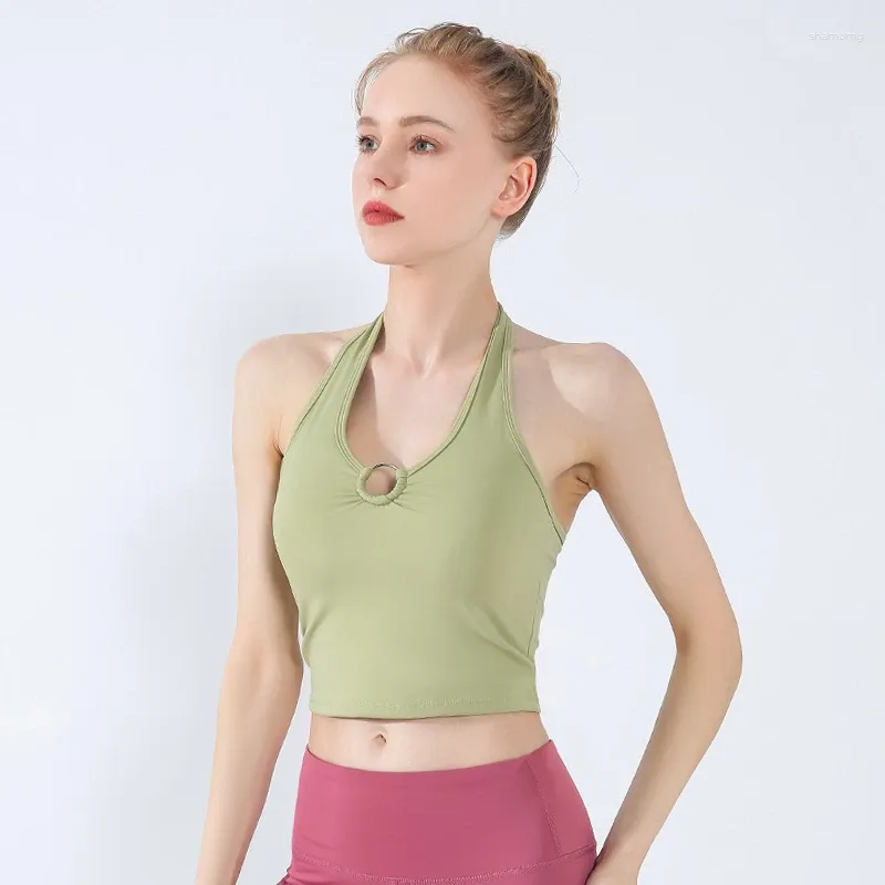 Yoga Outfit High Quality Hanging Neck Gym Clothes Women Running Fitness Bra Shockproof Breathable Sports