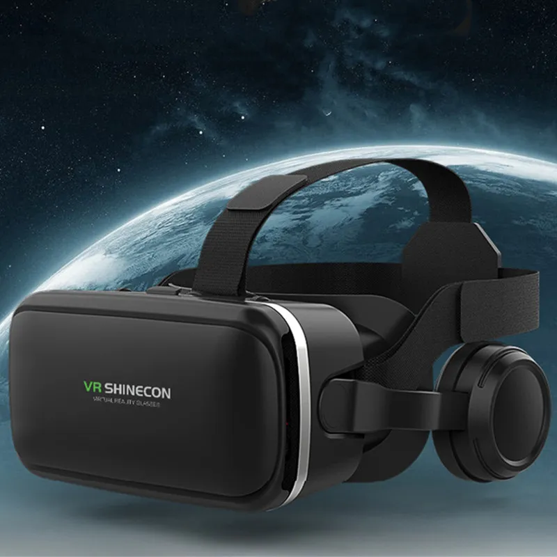 VR okulary 3D Virtual Reality G04E Game Consola słuchawkowy telefon komórkowy Telefon stereo film cyfrowy hełm obsługuje system Android iOS System