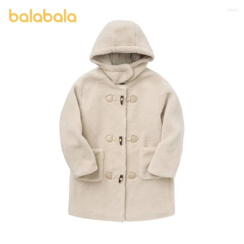 Vestes Balabala enfants fille veste hiver Sherpa épaissi à capuche chaud