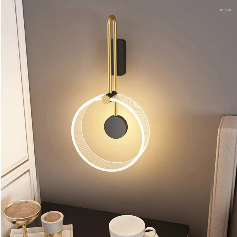 Wall Lamp Creative Bedroom Led Bedside Modern Simple Light Luxury Scandinavian Living Room Background Corridor Aisle