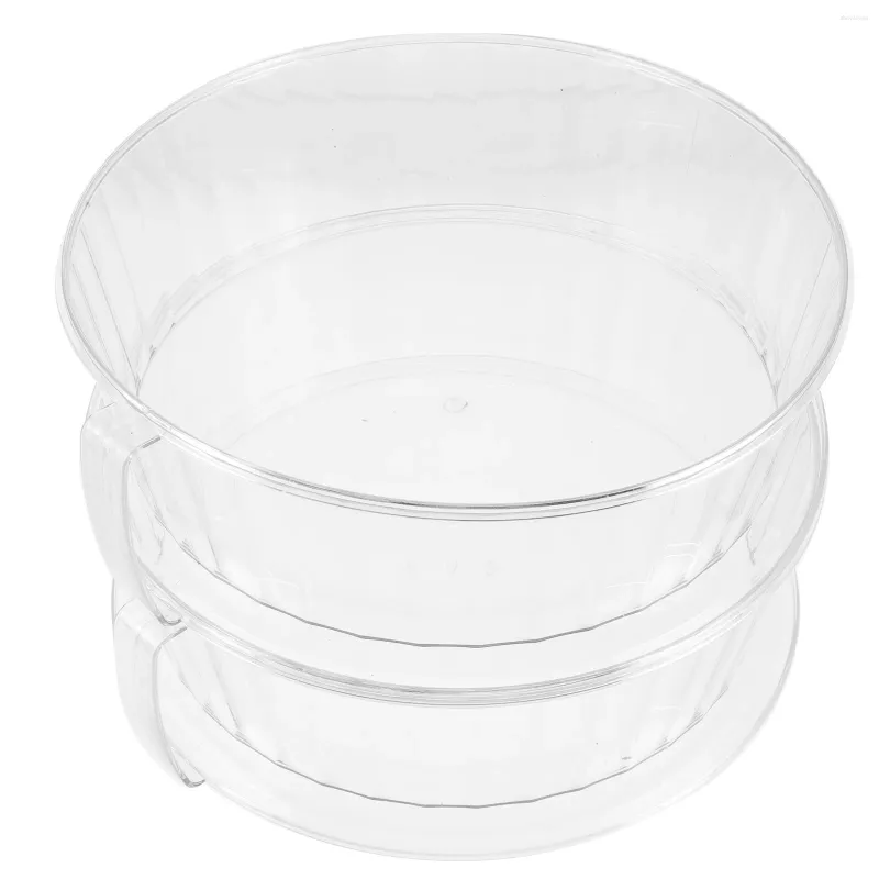 Set di stoviglie Copri impilabile per verdure, per la cena, per uso domestico, trasparente, esterno, in plastica portatile