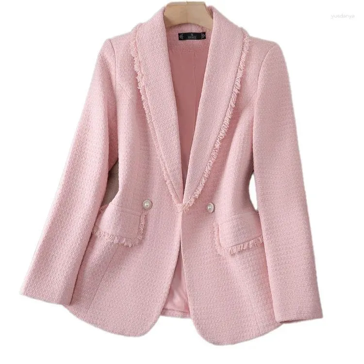 Womens Suits 2024 Fashion Tweed Leisure Blazers From Yuedanya, 29.36
