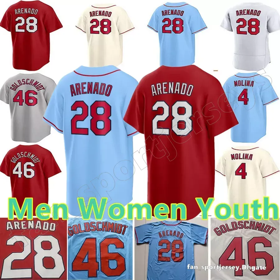 2024 Custom 28 Nolan Arenado Baseball Jersey Paul DeJong Willson Contreras Yadier Molina Gorman Edman Paul Goldschmidt Albert Pujols Stan Musial 18 Walker