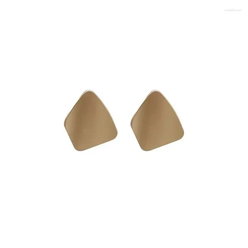 Boucles d'oreilles européennes américaines rétro françaises géométriques en alliage de Zinc givré pour femmes
