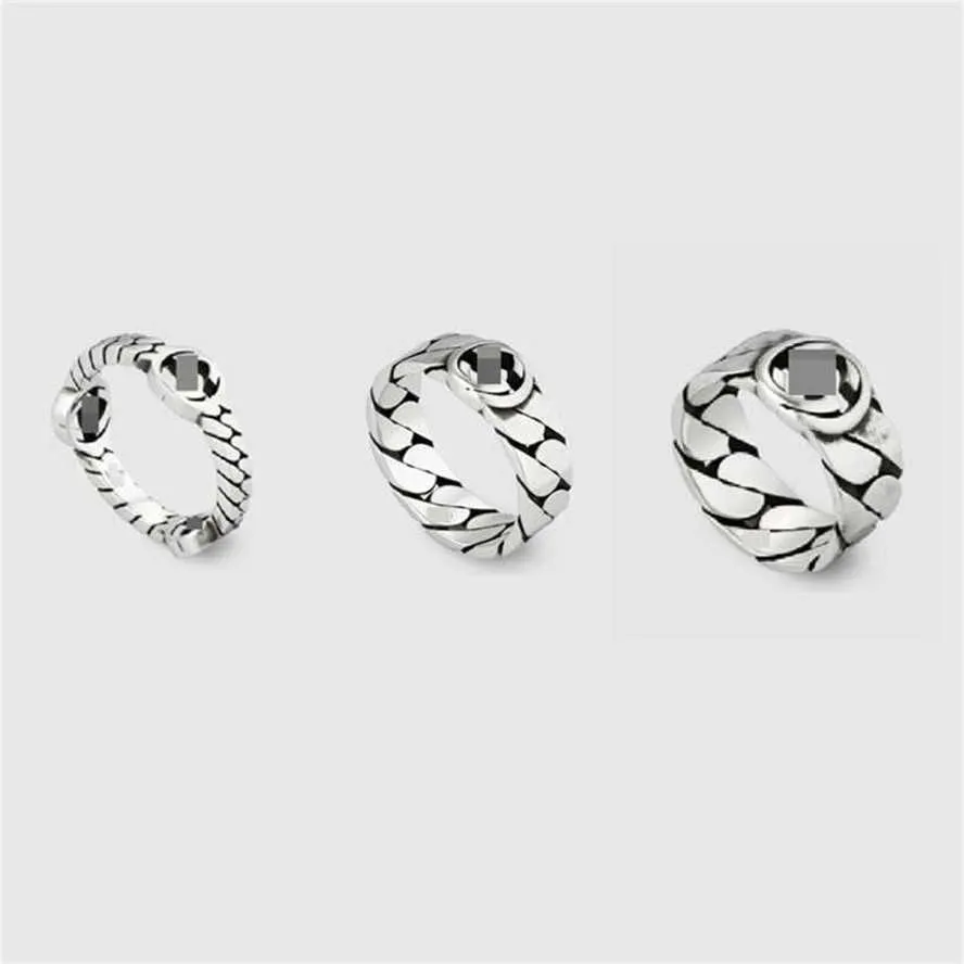 18% rabatt på mode 925 Sterling Silver Simple Double Hip Hop Street Personlighet Populära ringhem smycken