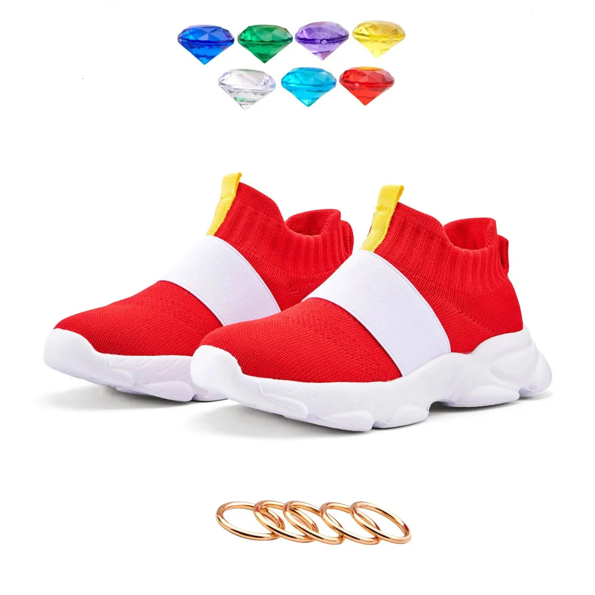 Sonic Shoes For Boy Kids Gotta Go Fast Sonic Zapatillas Sonic Red Sonic Shoes for Kids Boys Girls Cartoon Anime Sonic Shoes 231229