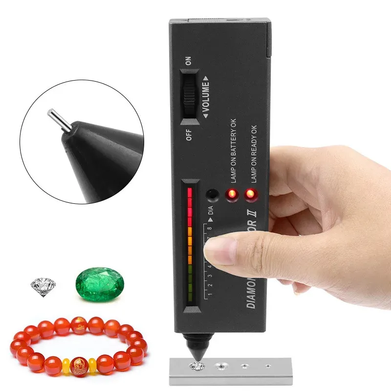 10st Portable Thermal Conductivity Instrument Drill Pen Hardness Tester Tool för testning och identifiering av Jade och Jadeite 231229