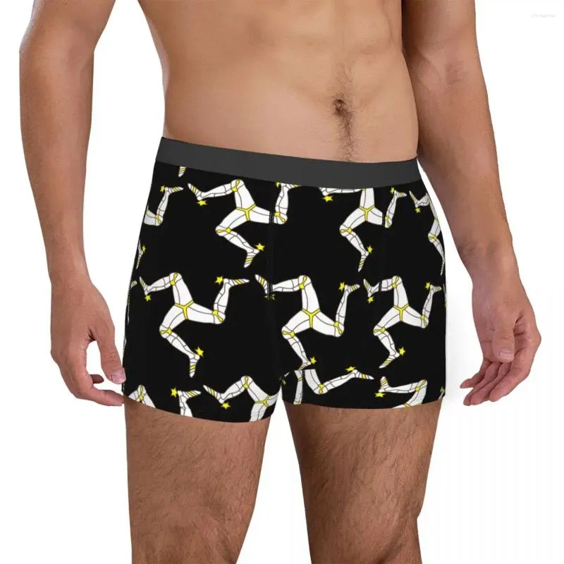Cuecas masculinas boxer briefs ilha de man para venda roupa de baixo exótica bonito humor gráfico verão wearable