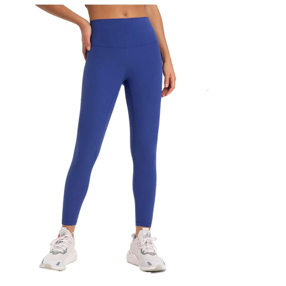 Wysokie talia Spodnie do jogi L-62 dla kobiet elastyczne ciasne dopasowanie odchudzanie na świeżym powietrzu sportowe ćwiczenia fitness trening treningowy
