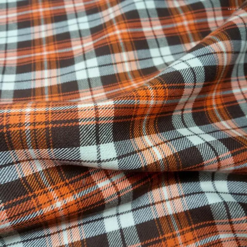 Vêtements tissu coton à carreaux brossé fil colorant Plaid Blouse homme chemise Telas tissu Patchwork maison Texitle 1 Yard