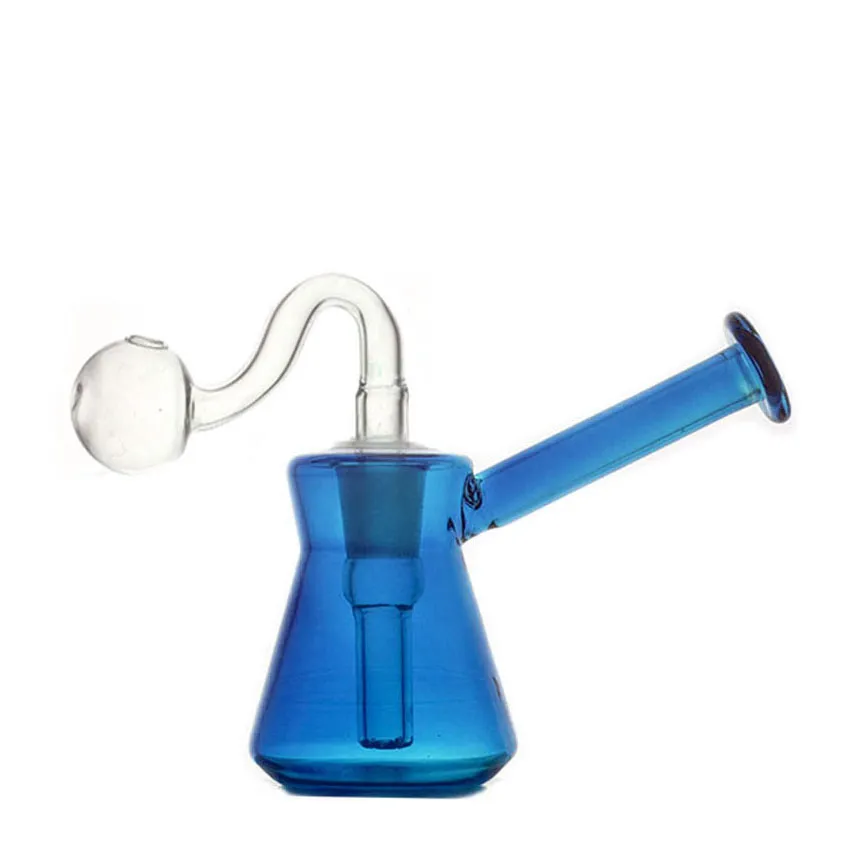 Partihandel 14mm kvinnlig vattenpipa glas bong dab oljerigg tjocklek bubblare rökning vatten rör med manlig glas olje brännare pipest rökare verktyg