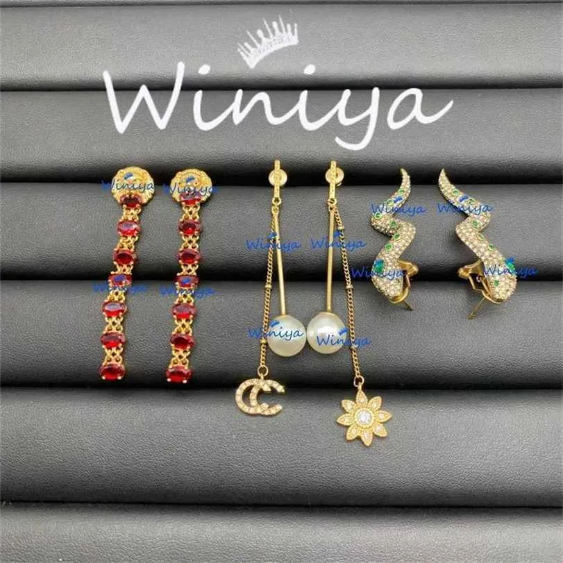 20% OFF Family Earrings/Gu Family's New Colorful Diamond Animal Plant Tassel for Women's Personality Temperament and Fashion Earrings