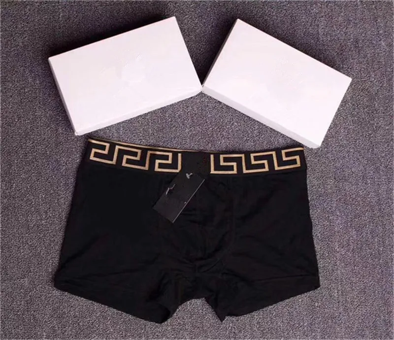 Nova roupa interior de algodão quente boxers macio respirável carta cuecas shorts design cintura apertada masculina dgteree #www