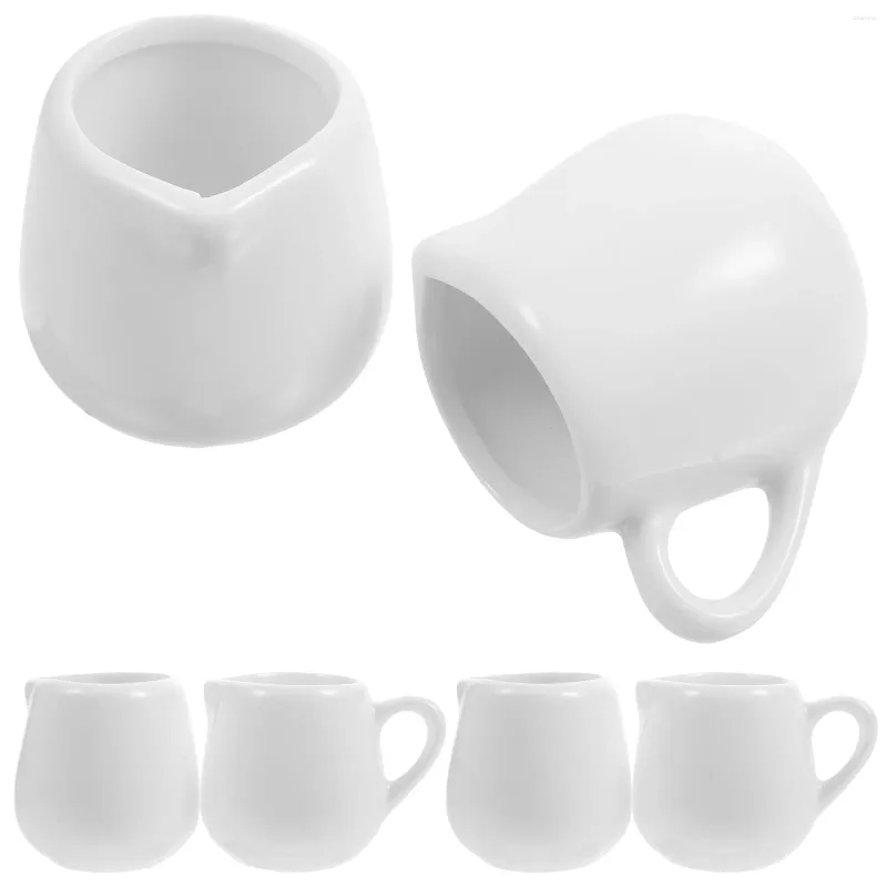 Ensembles de vaisselle 6 pièces il y a une cuillère à sauce pichets à lait supports en céramique tasses à mousse de café crème pratique