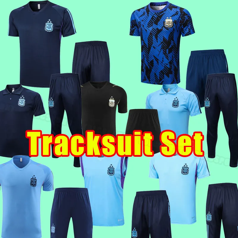 Testes de futebol da Argentina 23 24 Camisas de futebol 2023 2024 Dybala lo Celso Maradona Men Kit Uniformes Martinez Manga curta Conjunto de treinamento