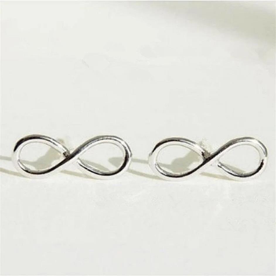 Pendientes con símbolo del infinito a la moda, pendientes con número 8 para mujer, entero299x