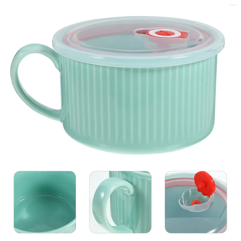 Set di stoviglie Tazze e ciotole per noodles istantanei Lunchbox Compatti Eat Bento Boxes Accessori Ceramica riutilizzabile