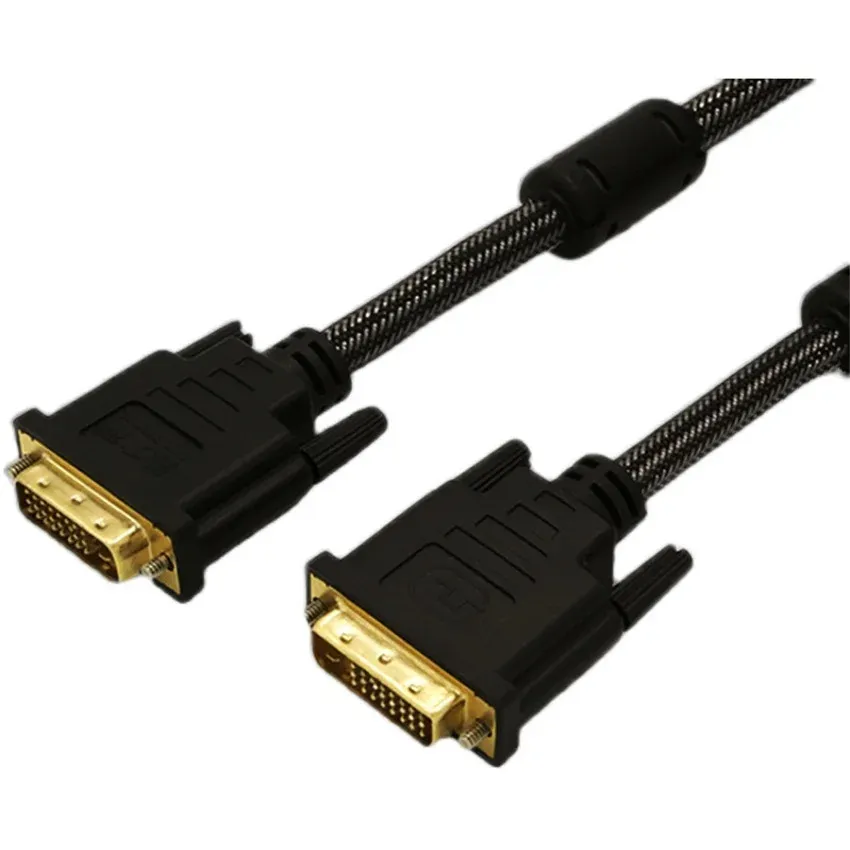 DVI Cable 24+1 قناة مزدوجة عالية الكبل شاشة كبل اتصال الكمبيوتر DVI كابل الفيديو النحاس