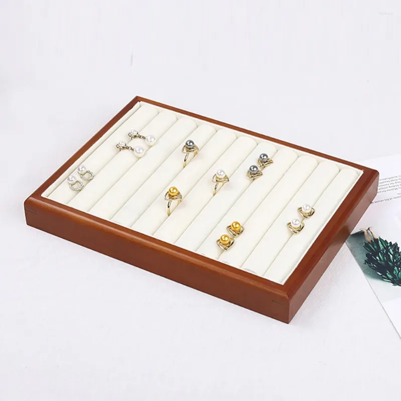 Pochettes à bijoux, 2 pièces, plateau d'exposition pour anneaux, plaque de rangement, organisateur de boucles d'oreilles