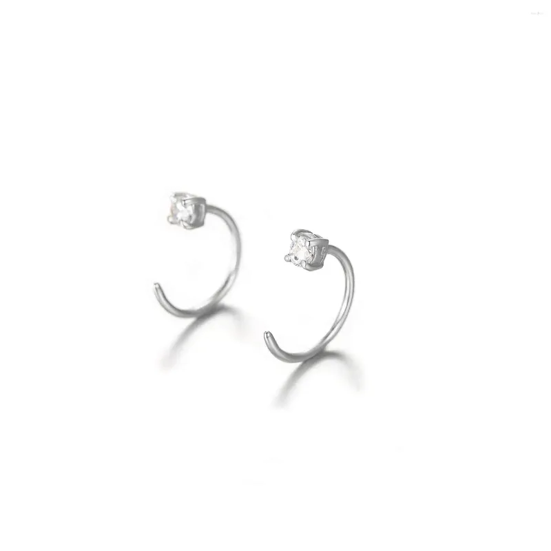 Stud Oorbellen YFN 14K Solid Gold Half Hoop Studs voor vrouwen sierlijke manchet wrap piercing hypoallergeen oor