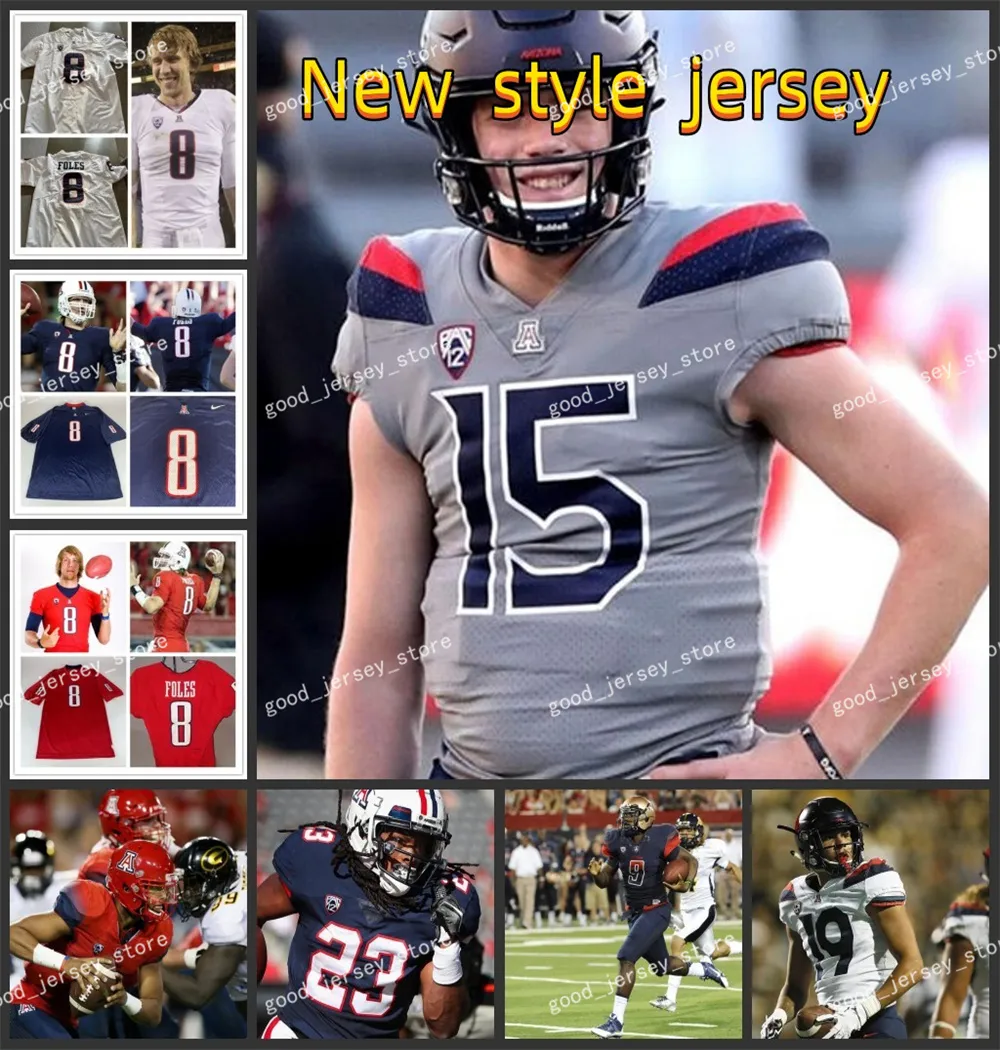 Maglia da calcio Arizona Custom Stitched Mens Youth Tedy Bruschi Rob Gronkowski Brooks Reed Lance Briggs Nick Foles Khari Lane Arizona Wildcats Maglie