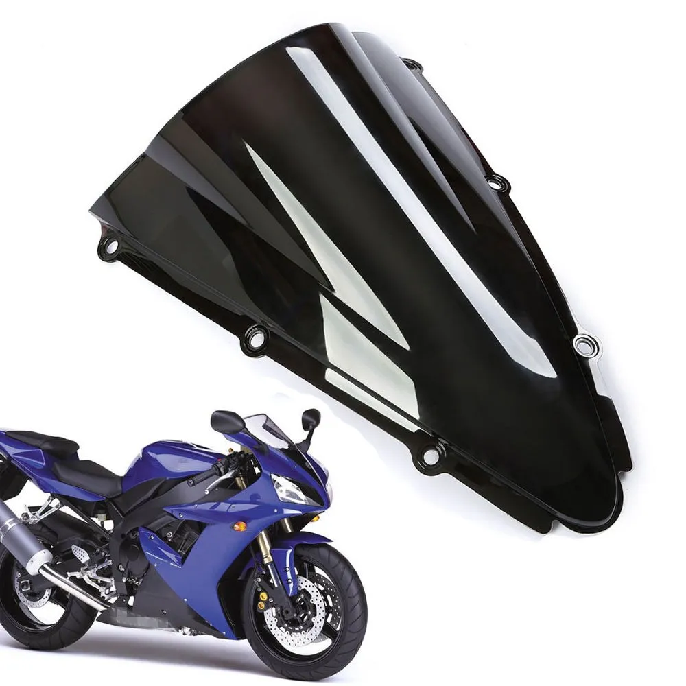 Motorcycle Clear Black Double Bubble Voorruit Voorruit ABS Voor Yamaha YZF R1 YZF-R1 2000-2001