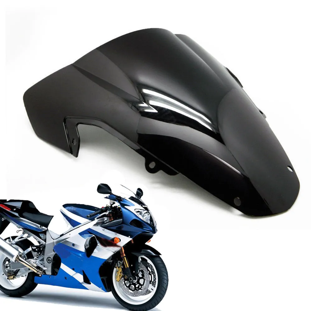 오토바이 명확한 검은 색 이중 버블 윈드 스크린 윈드 실이 윈드 니드 abs 스즈키 GSXR 1000 2003-2004 K3에 적합합니다.