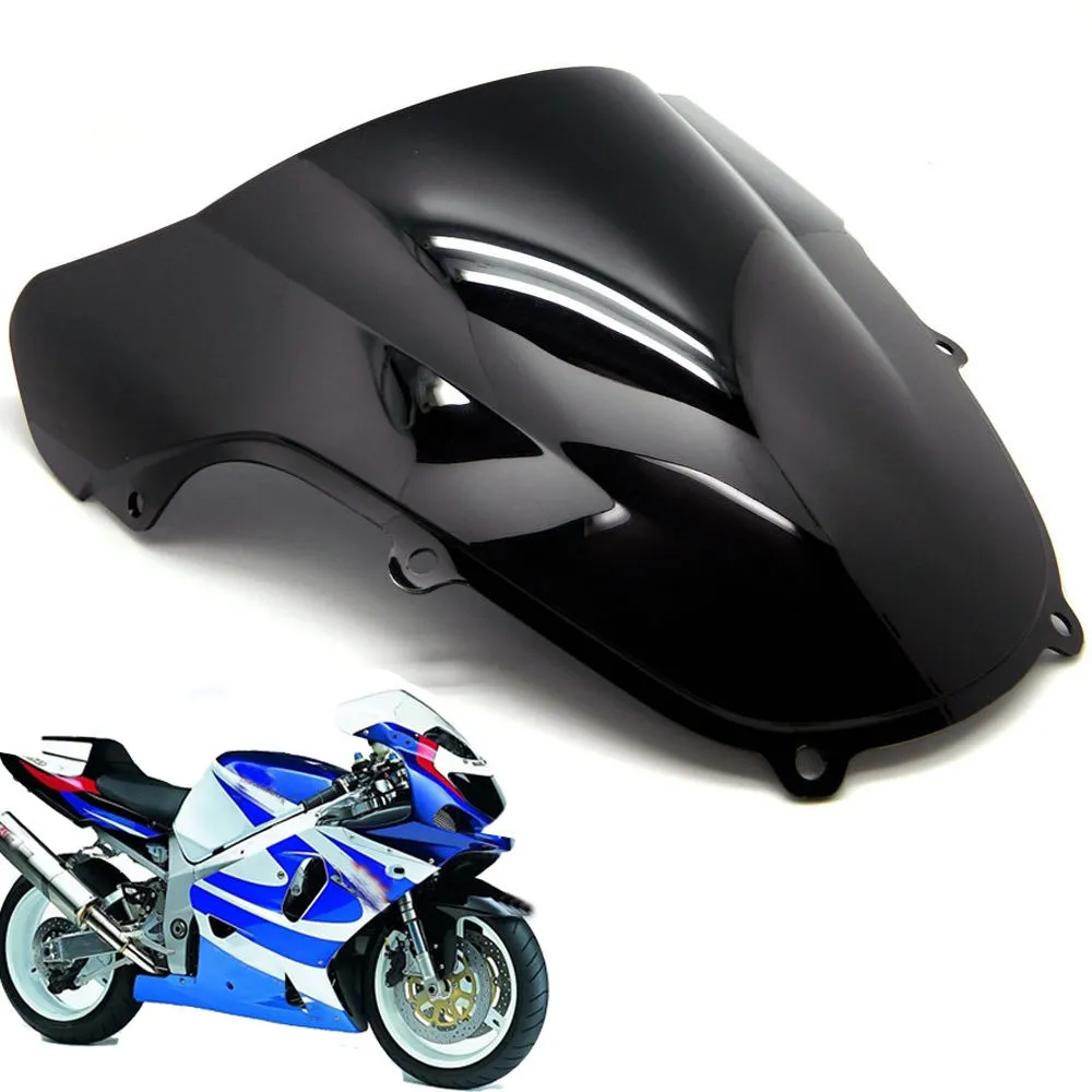 오토바이 명확한 검은 색 이중 버블 윈드 스크린 윈드 실리드 abs 스즈키 GSXR600 GSX-R750 2001-2003 GSXR1000 2001-2002 K1