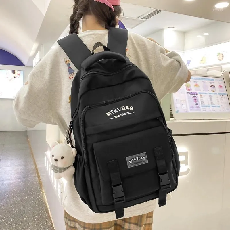 Backpack Multi Pocket Cute Women Women Waterproof Waterproof Bag School Cool Trendy Girl Boy College Female Laptop