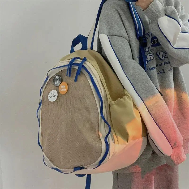 Sac à dos japonais coréen style design original hommes sac d'école grande capacité léger poids rétro filles pour couple