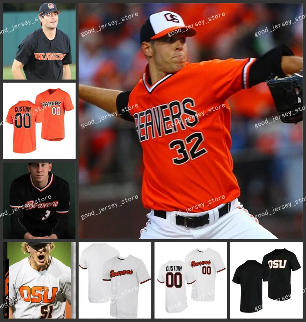 Travis Bazzana Oregon State Beavers Baseball Jersey Jersey Mikey Kane Custom Mens Micah McDowell Garret Forrester Gavin Turley Mason Guerra Kyle Dernedde Osu Jerseys