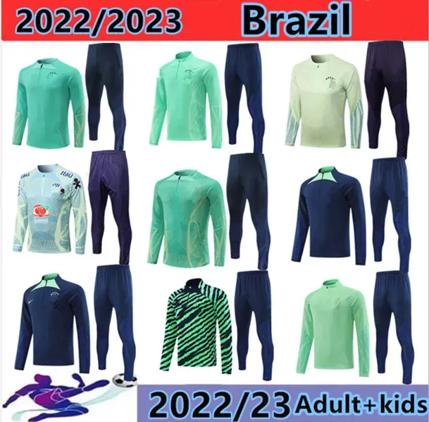 2022 2023 Manches longues Brésil Survêtements pour hommes Jersey de football 22 23 Home Away P.COUTINHO VINI JR.G.JESUS RICHARLISON Survêtement d'entraînement veste de football de sport