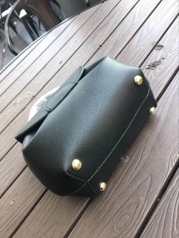 Designer de luxo bolsa feminina de couro genuíno com zíper bolsa carteira crossbody saco preto alça de ombro caixa saco