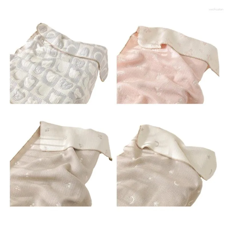 Couvertures Born Swaddle Wraps Couverture de bébé Jacquard Quatre saisons Goutte de voyage