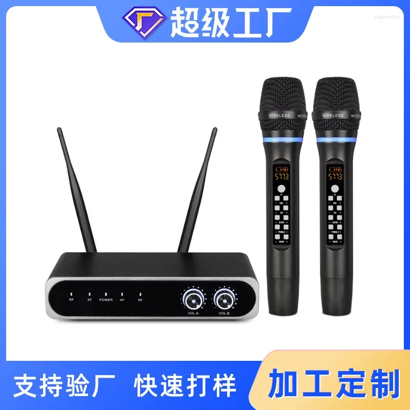 Microphones Customized Automatic Frequency Matching U Band Home Wireless Microphone Professional KTV Conference Stage Handheld Multi-Functio