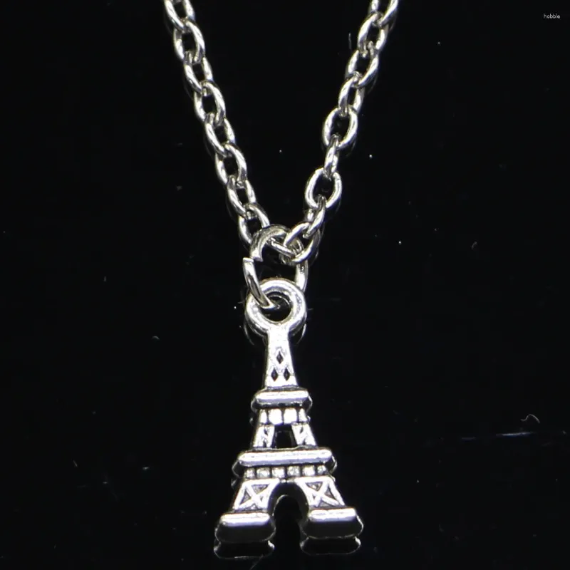 Kettingen 20 stks Mode Ketting 15mm Eiffeltoren Parijs Hangers Korte Lange Vrouwen Mannen Colar Gift Sieraden Choker