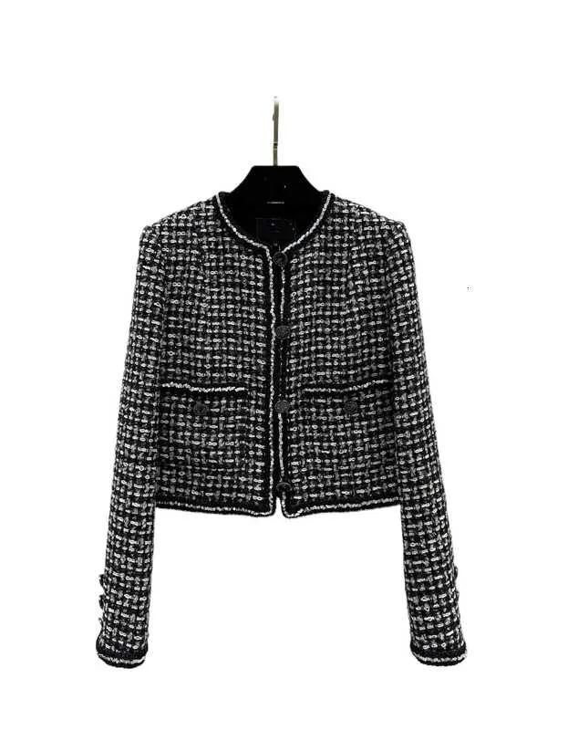 Women's Jackets women vintage designer tweed blazer jacket coat female milan runway designer dress causal long sleeve tops clothing suit Q4 0BKN
