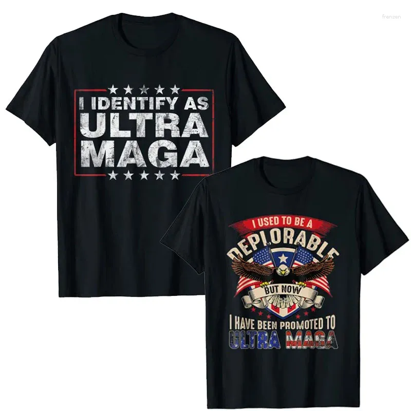 T-shirts pour hommes que j'identifie comme chemise Ultra Maga Support Great King 2024 T-Shirt ont maintenant été promus à Ultra-Maga Tee Politcs Tops