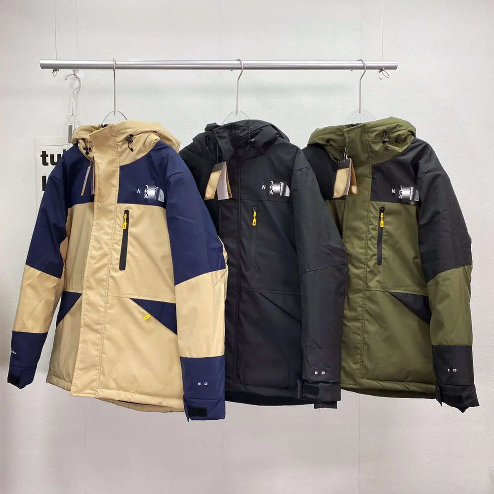Fashion casual men's northface classic Spring and autumn new couples outdoor color hooded waterproof padded jacket men and women