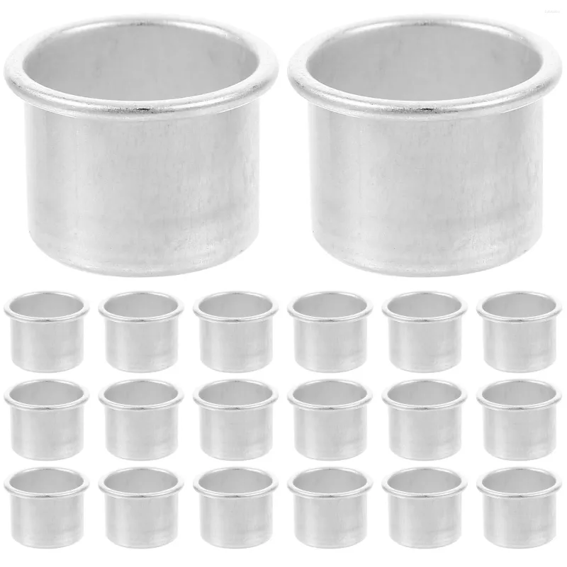 Candle Holders 50 Pcs Metal Cup Mini Tea Light Aluminum Insert Candlestick Holder Making Containers Bulk