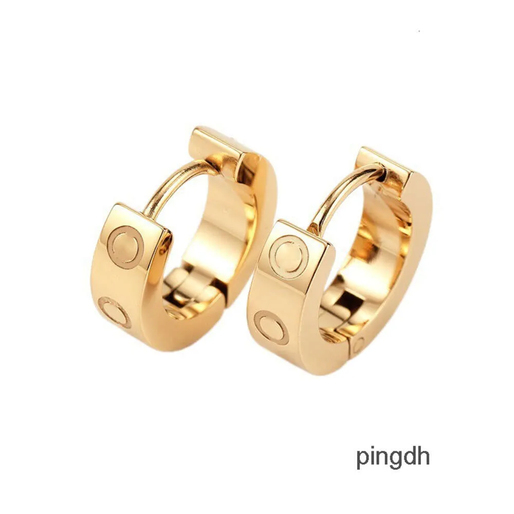 2024 Designer Earrings Fashion Love earring gold Studs ear clip luxury jewelry size 9mm 12mm Ladies Earring Sterling Silver Ear Ring for Women