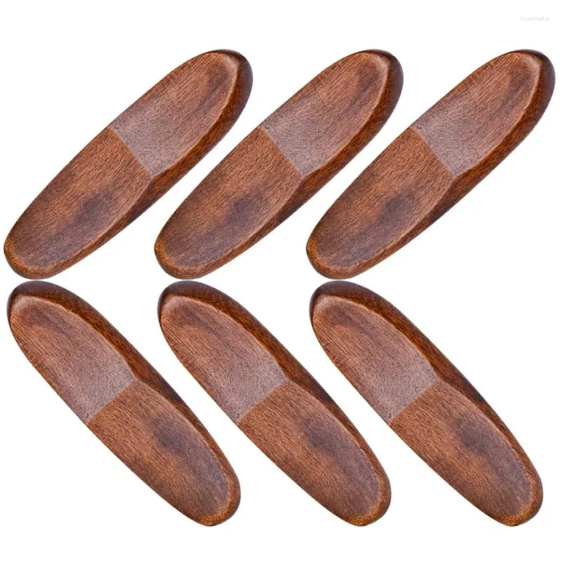 Chopsticks 6 Pcs Solid Wood Spoon Holder Table Decor Desktop Decorative Fork Rest Color