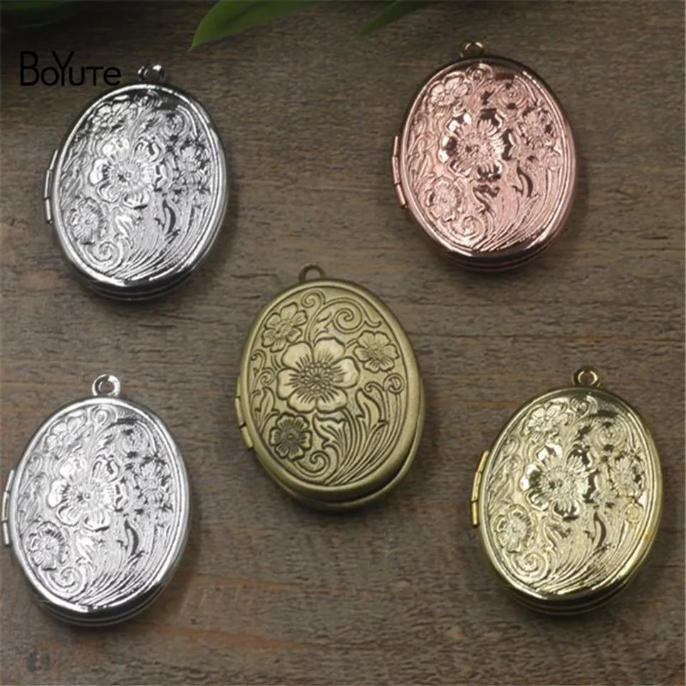 Boyute Ny produkt 10st 23 29mm oval PO Floating Locket Pendant hela mässingsmaterial Vintage smycken pendelle263s