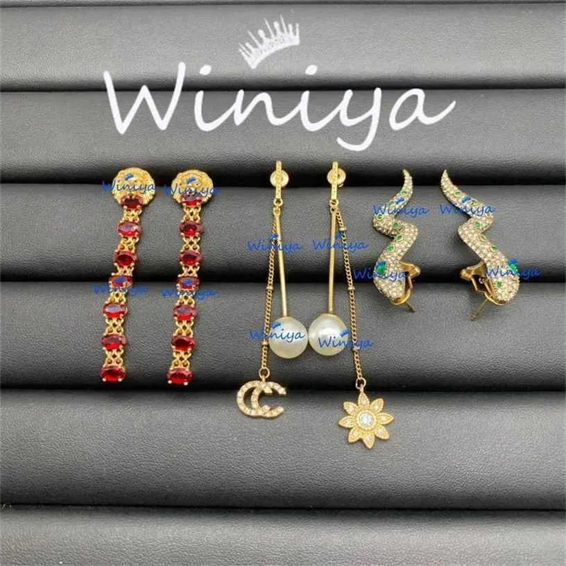 30% OFF Family Earrings/Gu Family's New Colorful Diamond Animal Plant Tassel for Women's Personality Temperament and Fashion Earrings