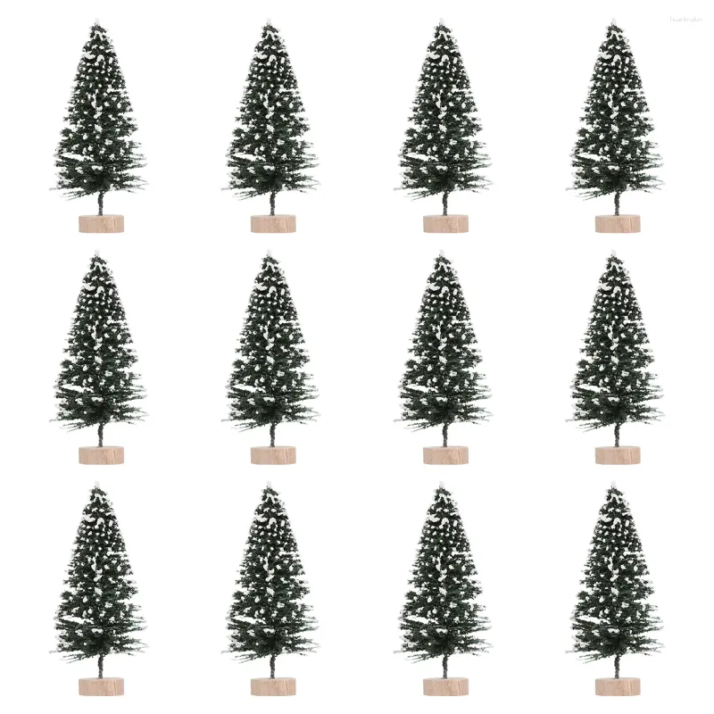 クリスマスの装飾ミニチュア人工杉ボンサイクリスマスツリーフロストサイザル小さな木