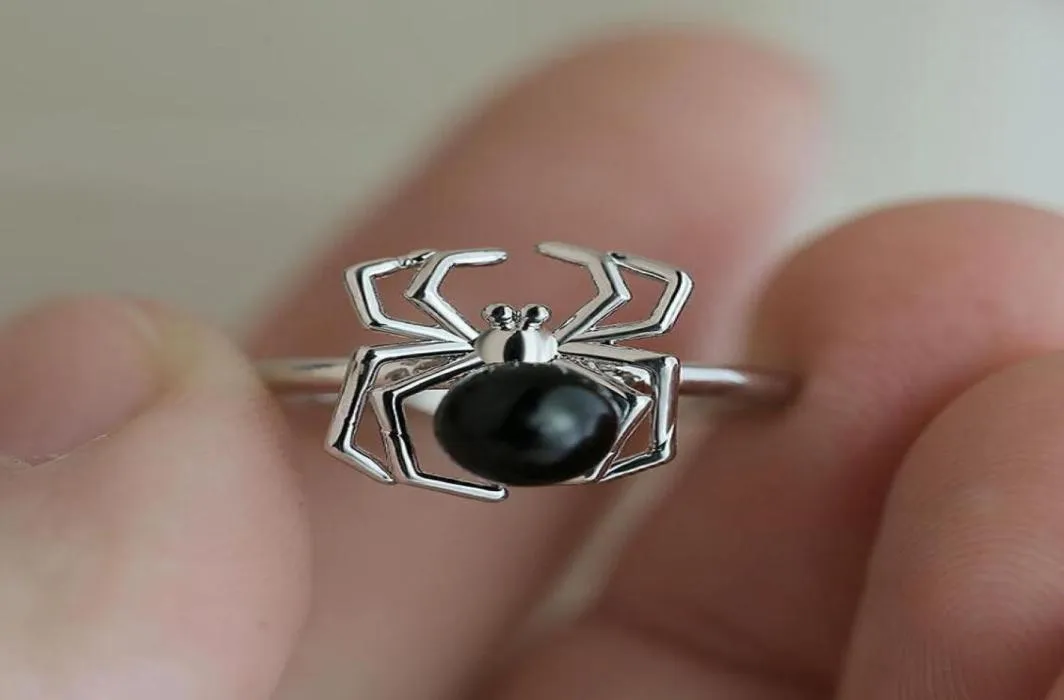 2022 Dier Ring Grappige Zwarte Tummy Spider Halloween Aanwezig Vinger Ringen Voor Jongens Meisjes Creatieve Sieraden Ring Drop20807022597795