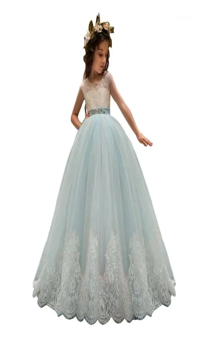 Girl039s Elbiseler Fabrikası Doğrudan S Korece S versiyonu Çiçek Prenses Elbise Düğünler İçin Parti Çocukları Saches Uzun Top GO7993534