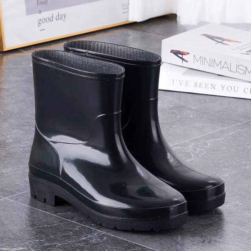 Outdoor Vissen Schoenen Mannen Regenlaarzen Waterdichte Schoenen voor Vrouwen Slip-On Volwassen Botas De Lluvia Hombre Mannen Schoenen 240102