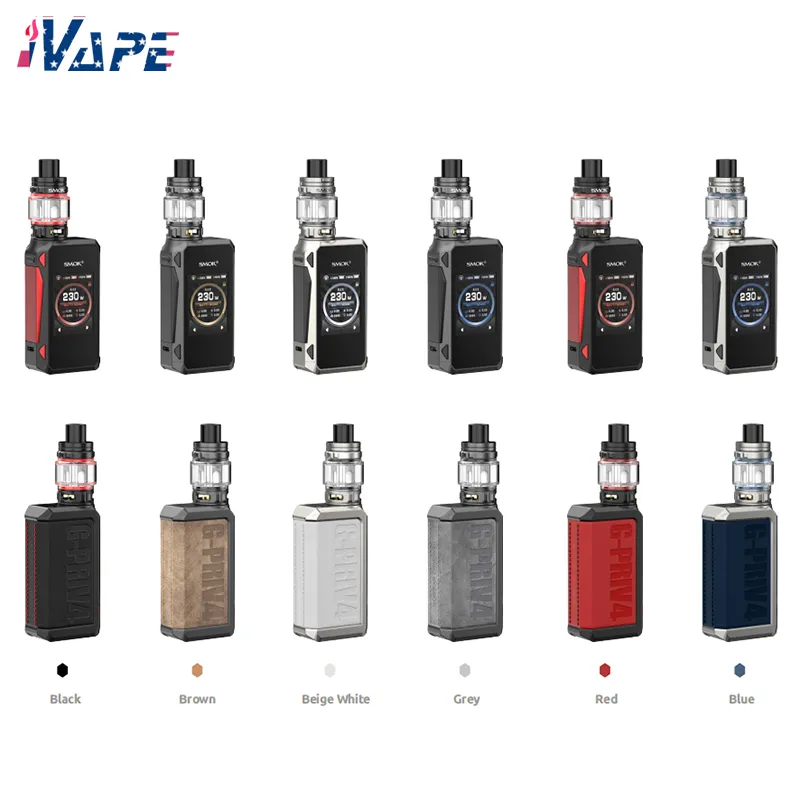 SMOK G-PRIV 4 Kit 230 W Dual 18650 Akku TFV18 Mini Tank 6,5 ml Touchscreen IQ-M Chip Mehrere Modi