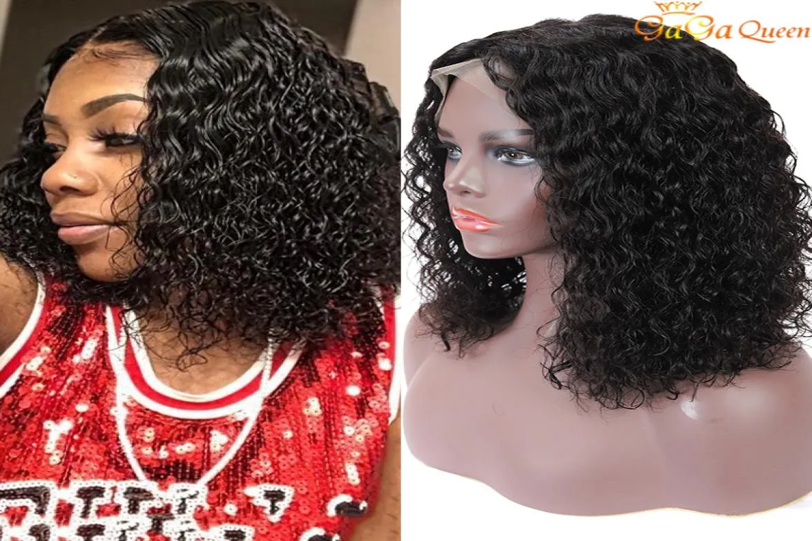 Peruvian Curly Hair Wigs 13x4 Wave Wave Bob Wig Peruvian Human Hair Lace Frontal Wigs2434691